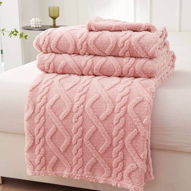 SANMARINO Solid Double Coral Blanket for  AC Room