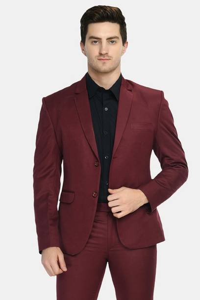 Men Solid Single Breasted Formal, Festive, Party Blazer