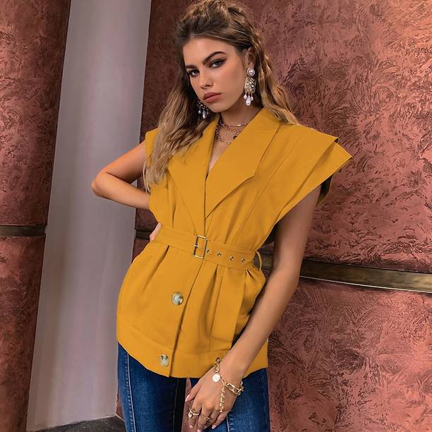 Urbanic Solid Single Breasted Casual Women Blazer