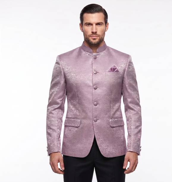 Men Self Design Bandhgala Festive, Wedding, Festive & Wedding Blazer