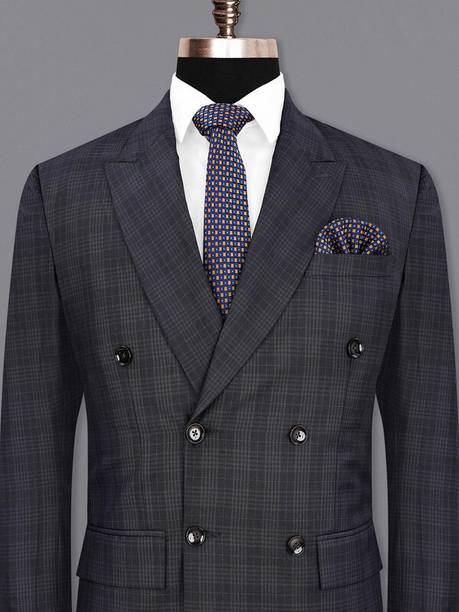 Men Checkered Single Breasted Casual Blazer