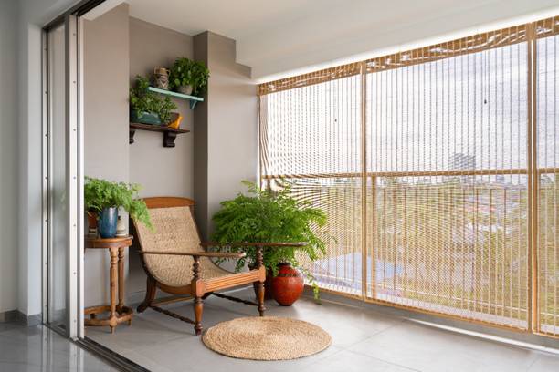 FLORA Roller Blind Cord Drawn In Window