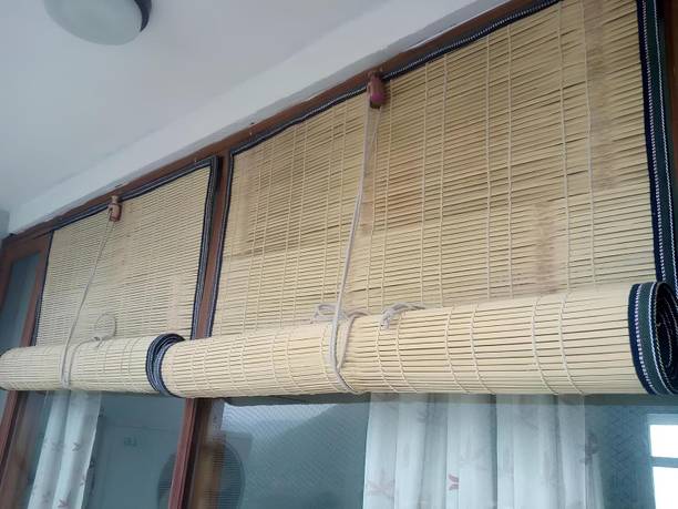 Bambooaura Roller Blind Hand Drawn On Window
