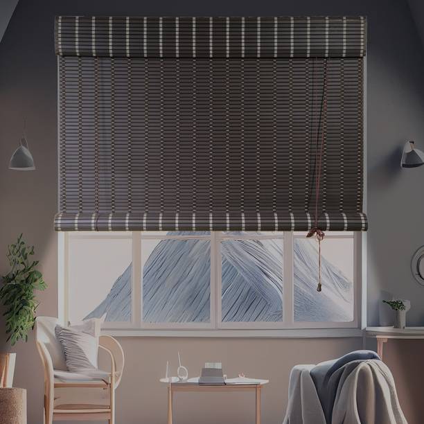 RK DECOR Roller Blind Cord Drawn On Window