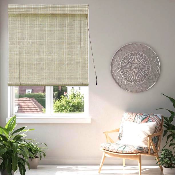 RK DECOR Roller Blind Cord Drawn On Window