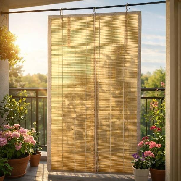 Bambooaura Roller Blind Hand Drawn On Ceiling