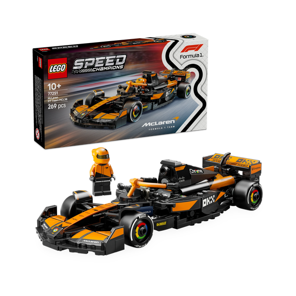 LEGO Speed Champions McLaren F1 Team MCL38 Race Car Vehicle Set 77251(269 Blocks)