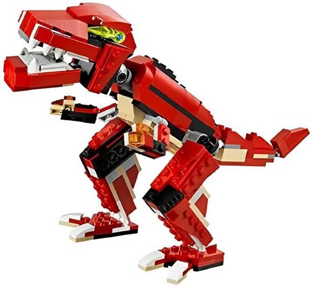 Justcraft Architect 3 in 1 Building Blocks Brick Set Dinosaur Aircraft Car Toy for Kids