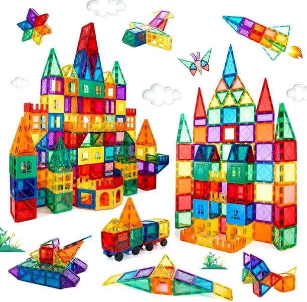 littlezilla 100 Pieces Magnetic Tiles for 3 Year Old