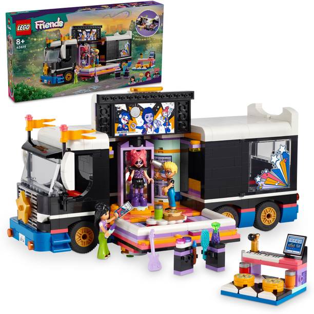 LEGO Friends Pop Star Music Tour Bus Toy 42619 ( 845 Pieces)