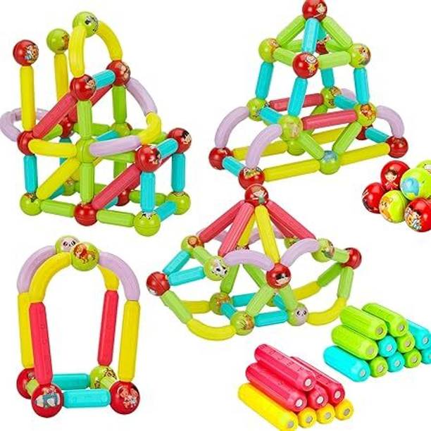 Aganta 32 Pcs Magnetic Toys for Kids Ball Sticks Rods Building Blocks