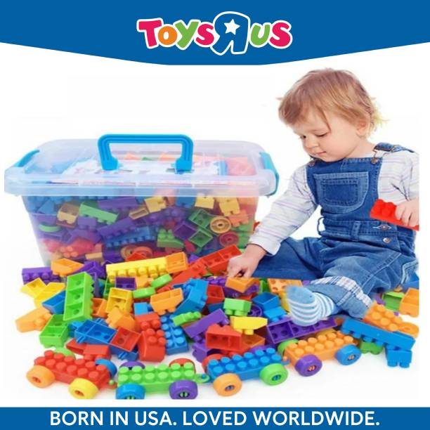 Toys R Us Universe of Imagination InnovateBuild: DIY Plastic Building Block for Kids - 125+ Pcs with Storage Box