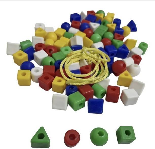 Jayaansh Traders Colourful Different Shapes Beads Blocks