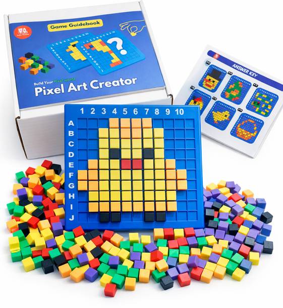 Babybundle Pixel Art Building Blocks STEM Toy with 240 Cubes and 120+ Activities for Kids