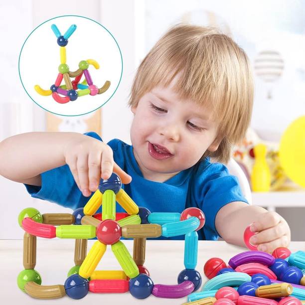 SARASI Jumbo Size Magnetic Sticks Building Blocks for Kids, 25 Pcs Magnetic Sticks