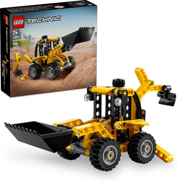 LEGO Technic Backhoe Loader Construction Toy Vehicle Set 42197 (104 Blocks)