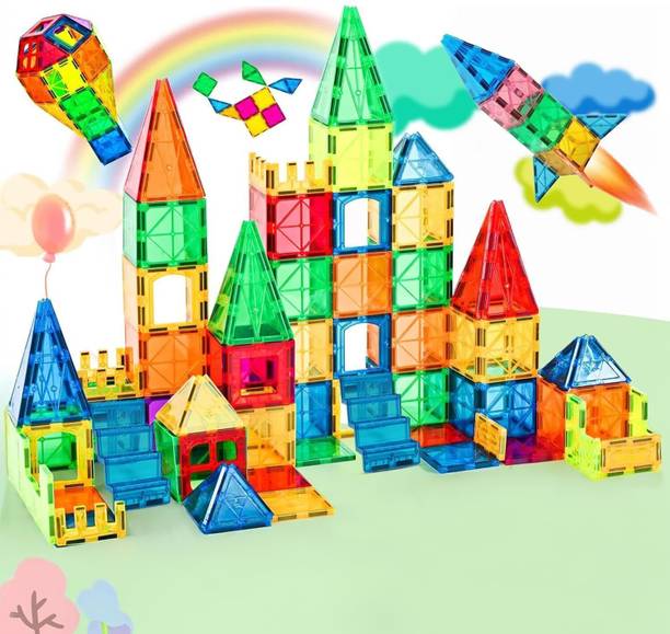 Sotnof Magnetic Building Tiles for Kids | 28 Pieces STEM Educational Montessori Blocks