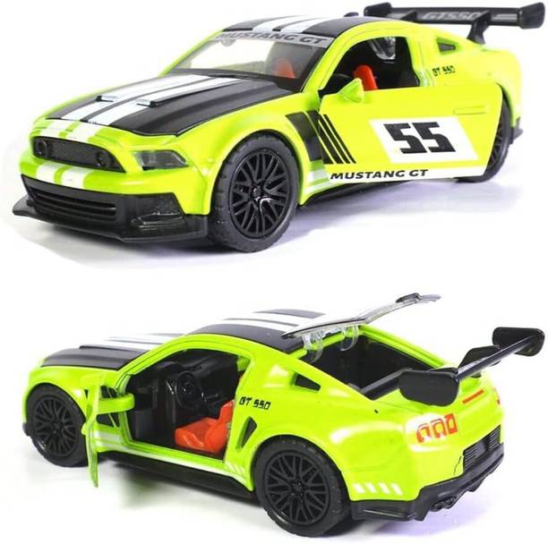 Xcillince Toys Presents_Mustang GT Car-Metal Pullback Toy with Openable Doors_A11