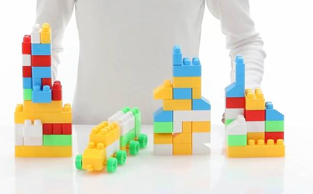 ARIZON MEGA Toys Giant Jumbo Size Buildings Blocks Toy 64+pcs (56 pieces+ 8 Tyres)