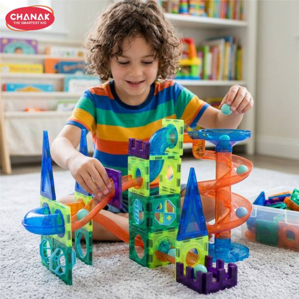 CHANAK 48 PCS Magnetic Tiles Building Set for Kids, STEM Educational Learning Toy
