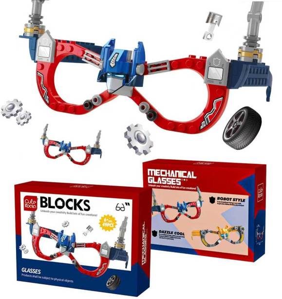 PAPASpace DIY Mech Robot Glass Building Block Set STEM Educational Toy for Kids 6+ Years