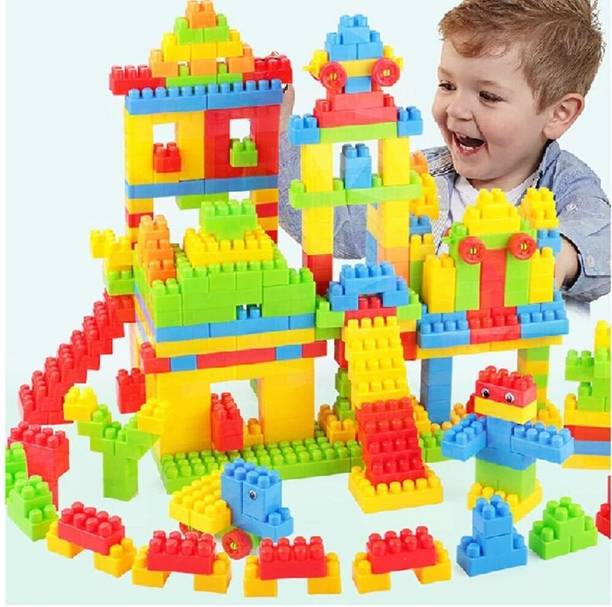 एरिज़ोन DIY Building Block Set With 125+ Pcs for Kids Multicolor