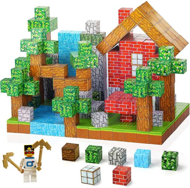 KIDOLOGY 75pcs Magnetic Building Blocks – Mine-Themed STEM Montessori Toy for Kids 3+