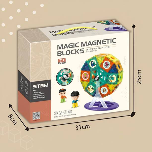 zuuluzrs magnetic tiles 71pcs educational toy kids building blocks toys