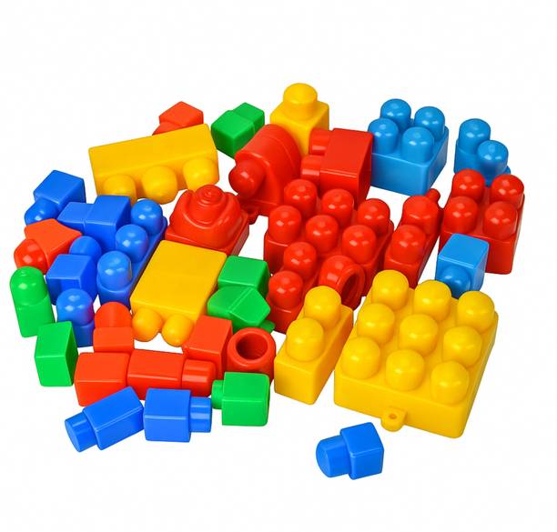ABYZ Jumbo Train Blocks Set-2, Educational Building Blocks, 54 Pieces, Age 3+