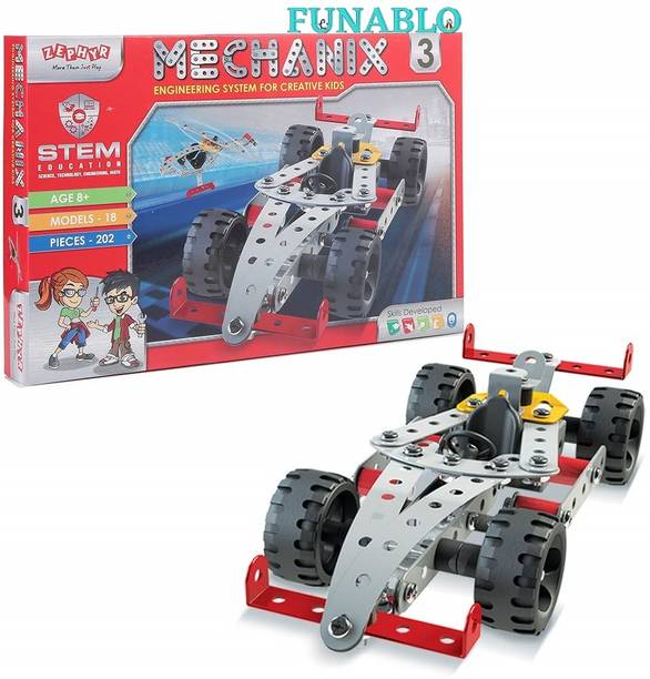FUNABLO DIY STEM Toy, Building and Construction Set for Boys and Girls