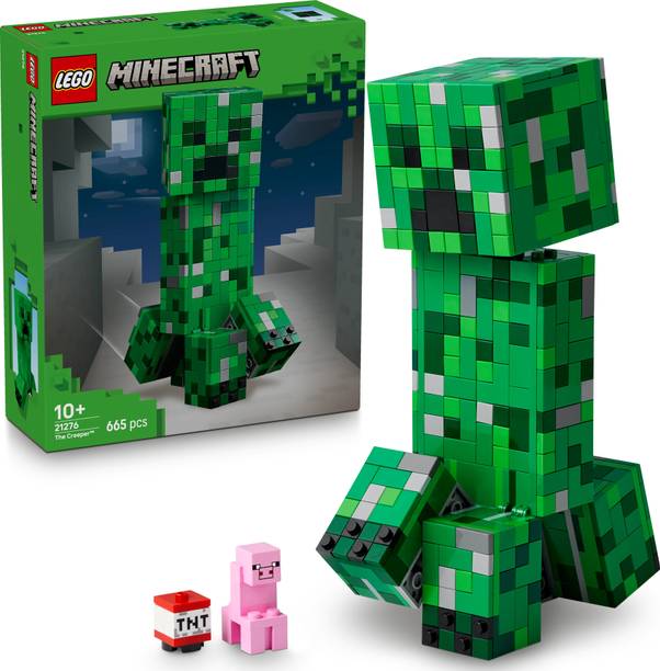LEGO Minecraft The Creeper Gamer Decor and Action Figure Building Toy 21276