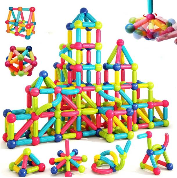 J K INTERNATIONAL Magnetic Sticks Building Blocks for Kids Brain Toys ( 48 pcs )