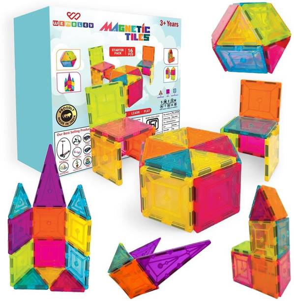 Wembley Constructing & Magnetic Sticks Building Blocks & Magnetic Tiles For Kids (16PCS)