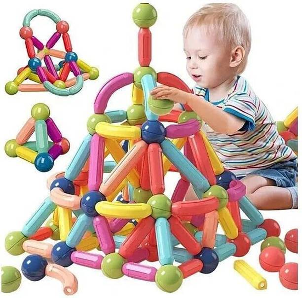 DevDarsh Magnetic Sticks 25Pcs DIY Building Blocks Educational STEM Learning Toy For Kid