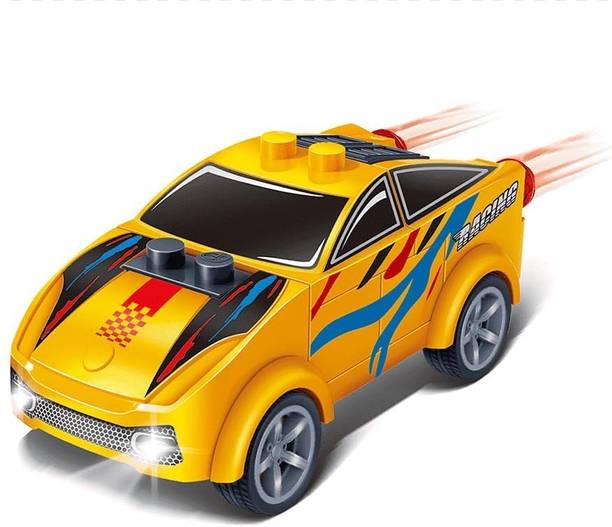 Super Toy Racing Car Building Blocks Toy Brick Set for Kids with Video Game
