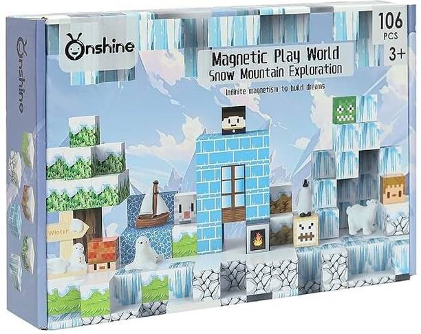 Tweqtoy 106 PCS Magnetic Building Blocks STEM Construction Set for Kids 3+