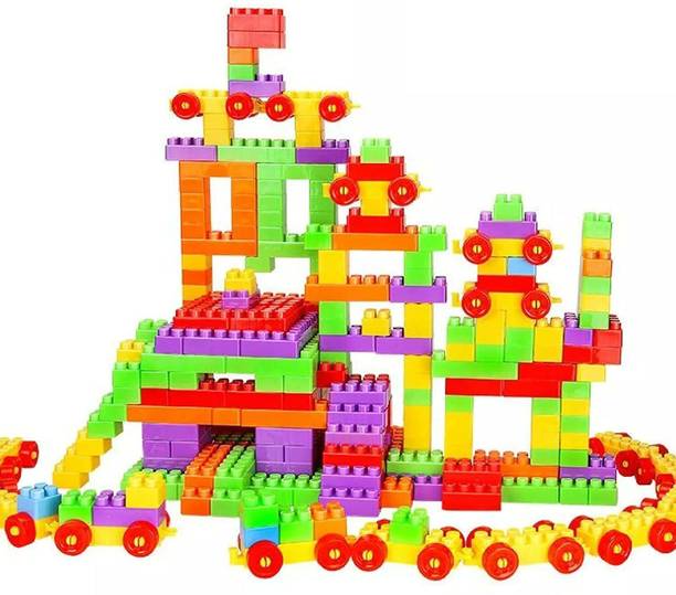 ARIZON Building Blocks with Wheel/Smart Activity Train Blocks For Kids 51+pcs