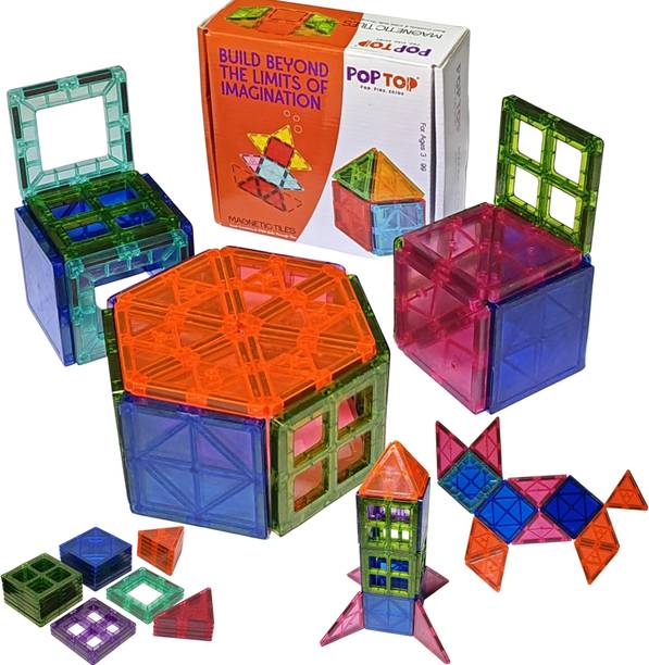 poptop magnetic building tiles kids 26 pieces
