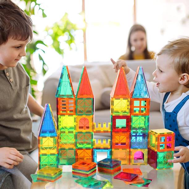 DevDarsh Magnetic Building Tiles & Blocks - Open-Ended Creative Toys