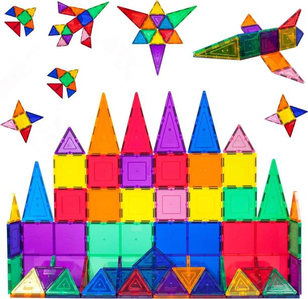 toyden Magplay Classic Solid Color 50 Pcs Magnetic Tiles