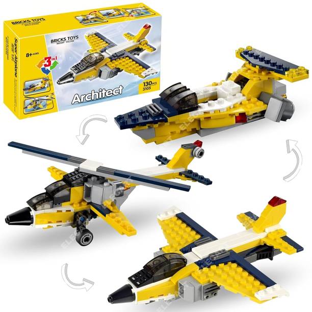 Justcraft 3 in 1 Architect block set | Legoo Building Brick Block Toy Set for kids[3105]