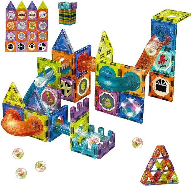 DWH Magnetic Tiles building blocks for kids-magnetic sticks blocks 75 pcs set