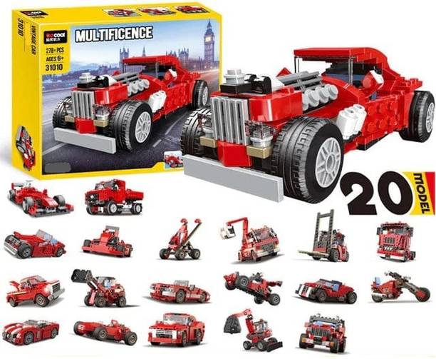 CrazyBuy Swift Architect 20-in-1 STEM Building Blocks Set 278+ Pcs Construction Kit