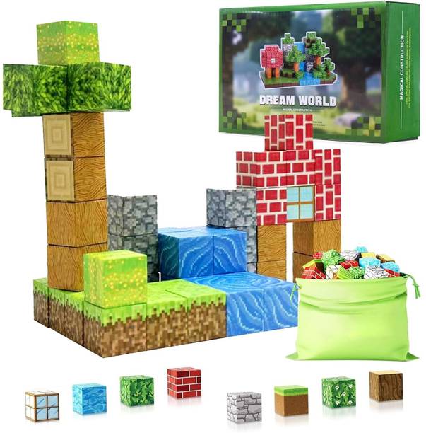 KIDOLOGY 48pcs Magnetic Building Blocks – Mine-Themed STEM Montessori Toy for Kids 3+