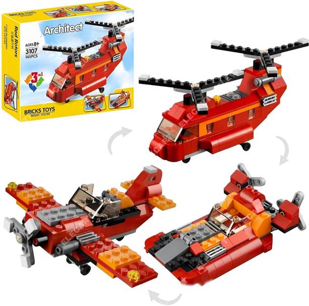 Justcraft 3 in 1 Architect block set | Legoo Building Brick Block Toy Set for kids[3107]