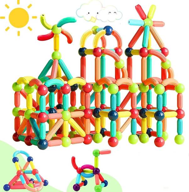 AHYRA Magnetic Building Sticks Blocks Kids Toys, Learning Sticks