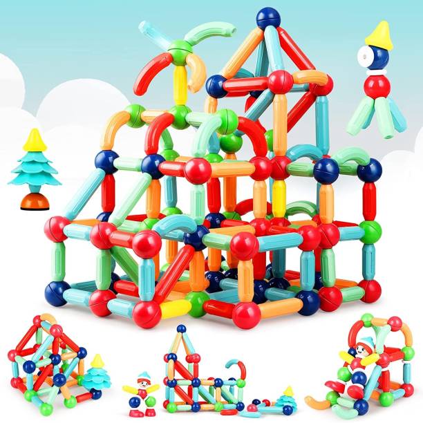 toyden MADE IN INDIA Magnetic Sticks 64pcs Building Blocks for Kids