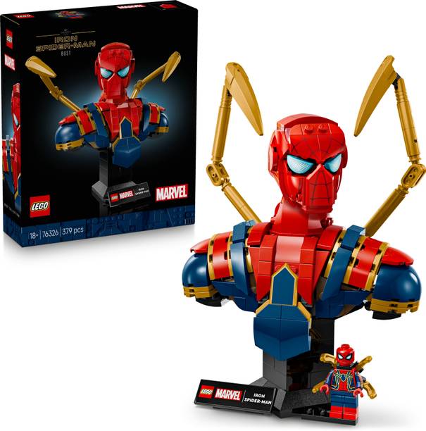 LEGO Marvel Iron Spider-Man Bust Collectible Adult Building Set 76326 Multicolor