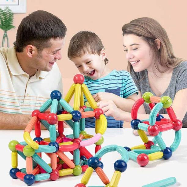 KAVANA 42 PCs Magnetic Sticks Building Blocs, Activities Toy, Color & Shape Recognition