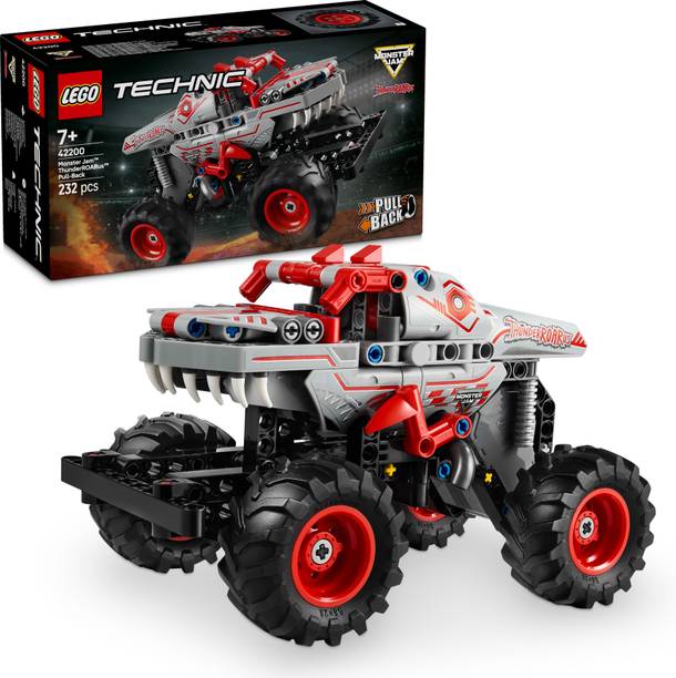 LEGO Technic Monster Jam ThunderROARus Pull-Back Truck Toy 42200 (232 Blocks)